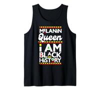 Melanin Queen Soy Negro Historia Febrero Blackity Mujer Mamá Camiseta sin Mangas
