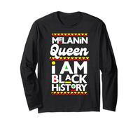 Melanin Queen Soy Negro Historia Febrero Blackity Mujer Mamá Manga Larga