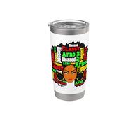 Melanin Queens Sista Black History Juneteenth Mujer Reina Vaso térmico de acero inoxidable de doble pared