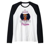 Melanin Stay Poppin Mes de la Historia Negra Chica Mágica Camiseta Manga Raglan