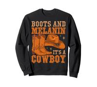 Melanin Western Cowboy Rodeo Vibes Country Pride Sudadera