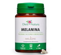Melanina 60 Cápsulas Dieti Natura - Acelera tu Bronceado Natural y Uniforme en 30 Días - Complemento con Mélaline® para Preparar la Piel para la Exposición al Sol y Proteger Contra Rayos UV