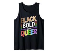 Melanina Black Bold and Queer LGBTQ Black Pride Camiseta sin Mangas