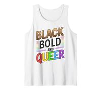 Melanina Black Bold and Queer LGBTQ Black Pride Camiseta sin Mangas