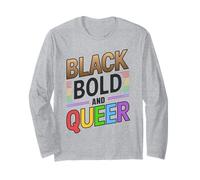 Melanina Black Bold and Queer LGBTQ Black Pride Manga Larga