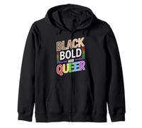 Melanina Black Bold and Queer LGBTQ Black Pride Sudadera con Capucha