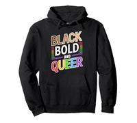 Melanina Black Bold and Queer LGBTQ Black Pride Sudadera con Capucha
