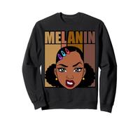 Melanina Black History Month Juneteenth Queen Brown Skin Girl Sudadera