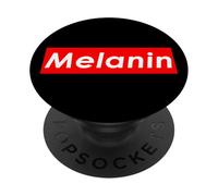 Melanina Black History Month Pigmento Tono de Piel Melanado PopSockets PopGrip Adhesivo