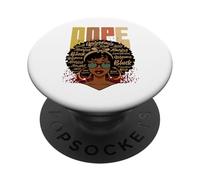 melanina Chica Negra mágica Piel marrón niñas Sista Mujer PopSockets PopGrip Adhesivo