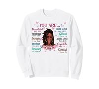 melanina Chica Negra mágica Piel marrón niñas Sista Mujer Sudadera