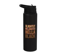 Melanina del orgullo del mes de la historia negra Hella ligeramente melanada Stainless Steel Insulated Water Bottle