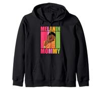 melanina Mami afroamericana Madre Negra mamá mamá Vibraciones Sudadera con Capucha
