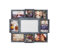 MELANNCO Tablero de cartas con collage de fotos de 8 aperturas, negro, 48.9 cm x 43.7 cm