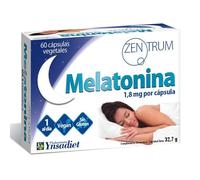 Melatonina 1,8 mg | Con Melisa, Tila, Valeriana, Amapola y Pasiflora | 60 Cápsulas Vegetales | Zentrum | Laboratorios Ynsadiet