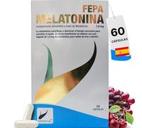 Melatonina 1,9 g FEPA 60 Cápsulas - Cápsulas con Melatonina - Complemento Alimenticio para Mejorar Sueño Reparador y Reducir Tiempo de Conciliación - Antioxidante y Bienestar Nocturno - Fepadiet