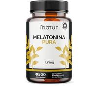Melatonina 1,9 mg PURA - 500 Comprimidos | +1 Año de suministro | Inatur | Fabricado en España | Combate el insomnio | Vegano -SIN GLUTEN -