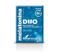 Melatonina DUO 1,80 mg - Soria Natural - Complemento Alimenticio Doble Liberación más Rápida y Sostenida con MeloTime - Ayuda a conciliar y mantener el sueño - Jet lag y cambios de horario - 90 comp.