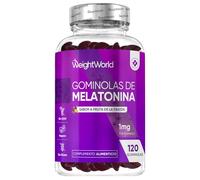 Melatonina Gominolas 1mg,120 Unidades Con Vitamina B6 y Sabor Natural a Fruta de la Pasión-Gummies para 4 Meses, Melatonina Contribuye a Reducir el Tiempo para Conciliar el Sueño, Veganas y Sin Gluten