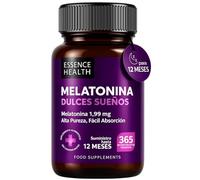 Melatonina Pura 1,9 mg Alta Absorción | 365 Comprimidos | Suplemento Natural | Pastillas para Dormir Profundo y Reparador | Ritmo Circadiano | Descanso y Sueño de Calidad
