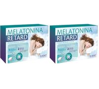 Melatonina Retard - Melatonina y Lavanda - 30 Comprimidos con Dos Tiempos de Liberación - Ayuda a Disminuir el Tiempo Necesario para Conciliar el Sueño - Eladiet (Paquete de 2)