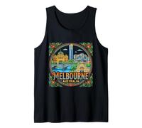 Melbourne Australia Travel Souvenir Landmark Regalo turístico Camiseta sin Mangas
