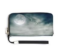 Melbrakin Barco en Medio Océano Después de la Tormenta Cartera de Pulsera para Mujer Carteras de Gran Capacidad para Damas Bolsos de Embrague Largos Bolso de PU Impreso con Cremallera