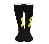 Melbrakin Concientización sobre la obesidad infantil Calcetines de compresión para mujer y hombre, calcetines altos hasta la rodilla para correr y viajar.