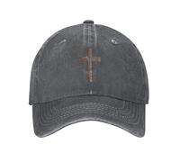 Melbrakin Cruz Religiosa Juan 3:16 Dios amó al Mundo Jesús Sombrero de Vaquero para Hombre Gorra de béisbol Vintage para Mujer Gorra de Camionero Gorras de papá Negras