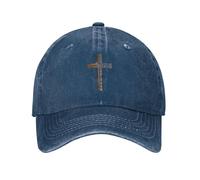 Melbrakin Cruz Religiosa Juan 3:16 Dios amó al Mundo Jesús Sombrero de Vaquero para Hombre Gorra de béisbol Vintage para Mujer Gorra de Camionero Gorras de papá Negras
