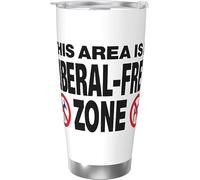Melbrakin Esta área es una zona libre liberal Vaso aislado al vacío de acero inoxidable Tazas de café de 20 oz Taza de viaje Taza de agua
