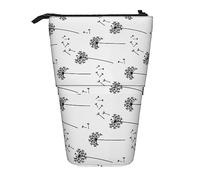 Melbrakin Estuche telescópico Horizontal con diseño de Dientes de león en Blanco y Negro