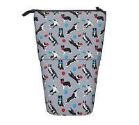 Melbrakin Estuche telescópico para lápices Border Collie Disc Dog Estuche telescópico para lápices