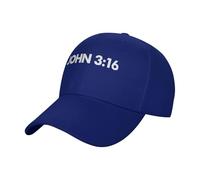 Melbrakin Gorra de béisbol Ajustable de John 3:16 Dad Hat Trucker para Hombres y Mujeres, Color Negro