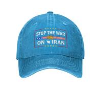Melbrakin Gorra Detengan la Guerra contra Irán Gorra de béisbol Irán Libre Gorra Ajustable Estilo papá