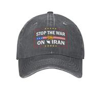 Melbrakin Gorra Detengan la Guerra contra Irán Gorra de béisbol Irán Libre Gorra Ajustable Estilo papá