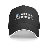 Melbrakin Javier-Milei Presidente Sombrero Libertario Argentina Javier-Milei 2023 Sombrero Mujeres Hombres Gorra De Béisbol Gorra De Camionero Negro