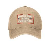 Melbrakin Lanzando Bombas Nunca empezó la Paz. Gorra de Camionero Vaquera Retro.