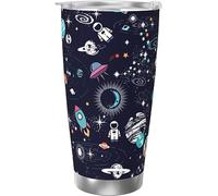 Melbrakin Lindo espacio universo planeta astronauta aventura acero inoxidable vaso aislado al vacío 20 oz tazas de café taza de viaje taza de agua