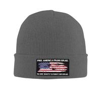 Melbrakin Nadie Quiere Luchar por Israel. Gorro Liberen a Estados Unidos de Israel. Gorros de Invierno para Hombres y Mujeres.