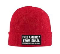 Melbrakin Nadie Quiere Luchar por Israel. Gorro Liberen a Estados Unidos de Israel. Gorros de Invierno para Hombres y Mujeres.
