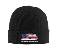Melbrakin Nadie Quiere Luchar por Israel. Gorro Liberen a Estados Unidos de Israel. Gorros de Invierno para Hombres y Mujeres.