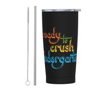 Melbrakin Vaso de regreso a la escuela 2023 con tapa y pajita, vaso aislado al vacío de acero inoxidable de 20 oz, tazas de café reutilizables, taza de viaje