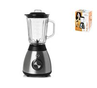 Melchioni Alboroto Glass Licuadora de Mesa 5 Velocidad + Pulse, 6 Hojas de Acero