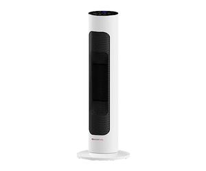 Melchioni Family | Calefactor de Columna con Control Remoto y Pantalla Digital, Función de Oscilación, Estufa Eléctrica con Ventilación y Calefacción, Modelo Volcano, Color Blanco