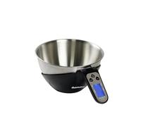 Melchioni Family EQUILIBRA, Balanza de Cocina Digital, Balanza Electrónica con Bol, Alta Precisión, Medición de Líquidos, Capacidad 5 kg / 2 L, Patas Antideslizantes, Pantalla LCD
