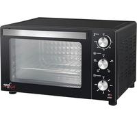 Melchioni Family | Horno Eléctrico Ventilado DEVIL, Capacidad de 32 litros, 3 Modos de Cocción, Temporizador 60 Minutos, 1500W, Doble Vidrio, Luz Interior y Temperatura hasta 230°C, 49 x 44 x 30.5 cm
