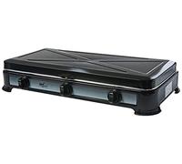 Melchioni Family Minerva 3 - Hornillo de gas 3 fuegos, acero esmaltado, potencia 2,9 kW, negro, 59,5 x 33,5 x 11 cm