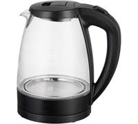 Melchioni Family MR BOIL, Hervidor de agua inalámbrico de vidrio, Jarra de 1,7 L, Apagado automático, Indicador de nivel de agua, Filtro extraíble y lavable, Potencia 2200W