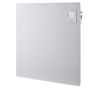 Melchioni Family - Panel calefactor de cerámica, pantalla digital, temporizador semanal, ahorro energético, protección contra sobrecalentamiento, sensor de apertura de ventanas, blanco, 59,8 x 59 x 1